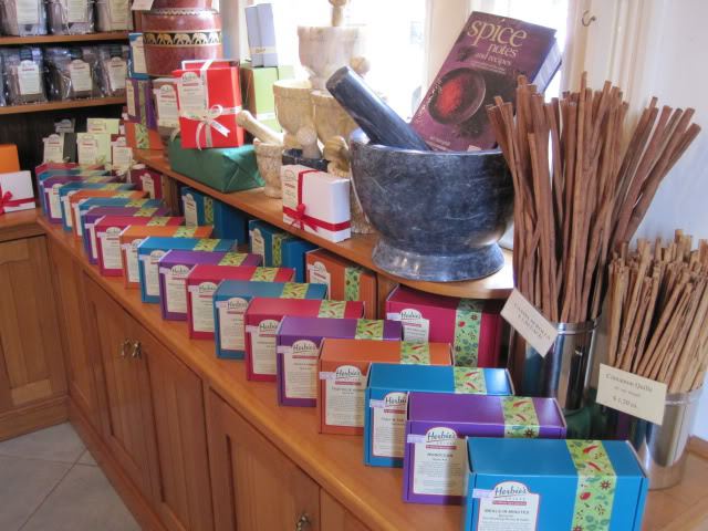 Spice boxes at Herbies
